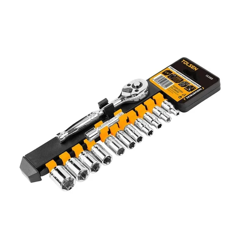 TOLSEN Ratchet Handle With Sockets Set