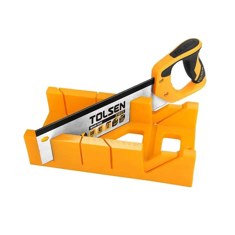 TOLSEN Mitre Box With Back Saw Set
