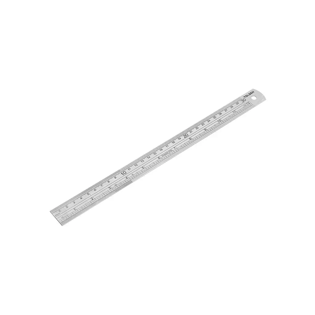TOLSEN Stainless Steel Ruler Metric And Inch